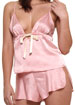 Silk Satin Collection camisole and shorty set