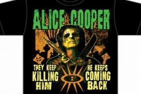 Alice Cooper Graveyard Mens Black T-Shirt Medium