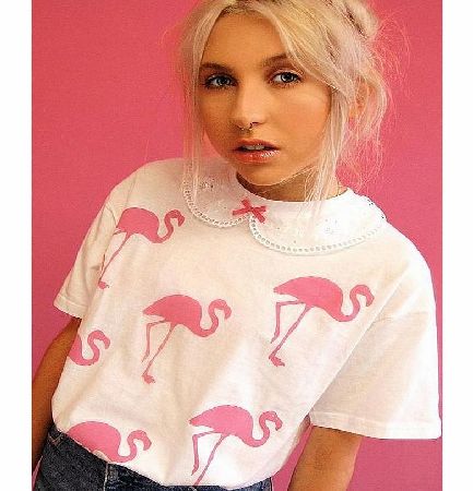Alice Takes A Trip Bubblegum Flamingo T-Shirt