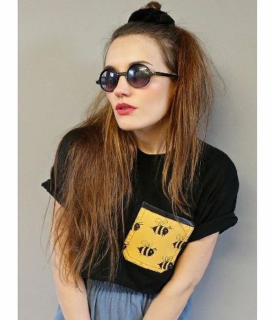 Alice Takes A Trip Buzz Off Bee Crop Pocket T-Shirt