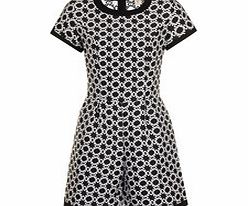 Alice`s Pig Starplay black and white printed playsuit