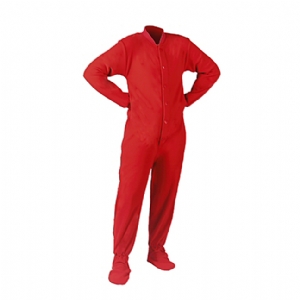 All in One Fleece Sleepsuits - Red