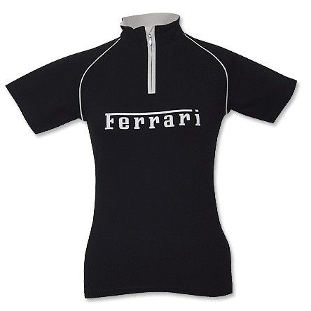 All Ladies Wear Ferrari Ladies Racing Top Black/Grey