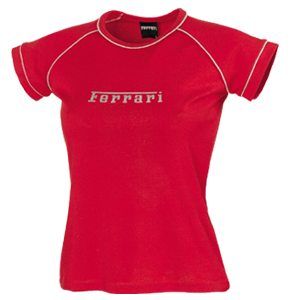 All Ladies Wear Ferrari Reflective Print Skinny Red