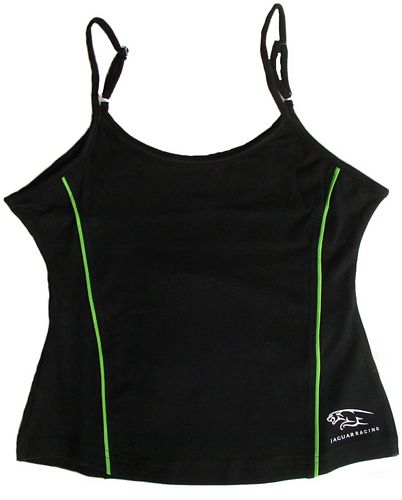 All Ladies Wear Jaguar Ladies Piped Vest Top - Black