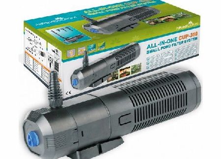 All Pond Solutions Pond Filter / UV Light Steriliser - Clarifier / Pump / Fountain 2000 Litres per Hour ALL IN ONE SYSTEM All Pond Solutions CUP-359