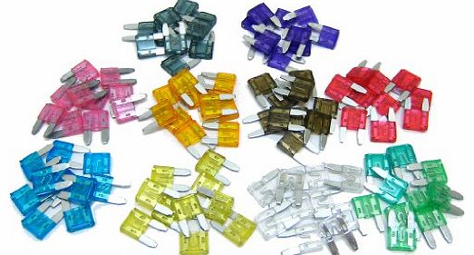 All Trade Direct 30 X Mixed Amp Mini Blade Fuses Car Motorbike Atm Auto