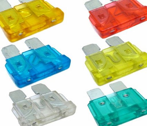 30 X Mixed Assorted Amp Standard Blade Fuses Car Ato Atc Fuse