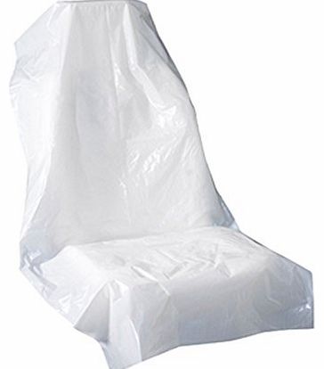 All Trade Direct AllTrade Direct 10 x Premium Disposable Plastic White Car Seat Covers 15 Micron Protective Valet