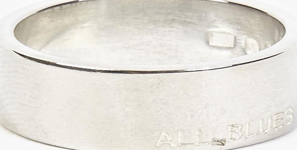 ALL_BLUES Polished Sterling Silver Band Ring