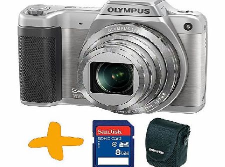 Allcam Bundle: Olympus Stylus SZ-15 Super Zoom Silver Digital Camera   Sansdisk 8GB SDHC Memory Card   Allcam Camera Case (16MP, 24x Wide Optical Zoom, 3 inch LCD, Intelligent Auto)