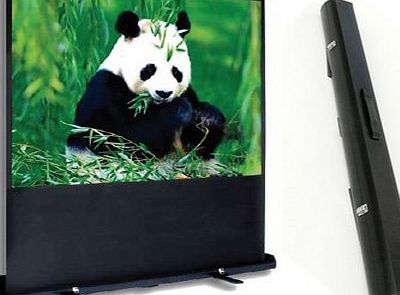 Allcam PCP90MM 90`` Pull up Projector Screen 4:3 w/ Integrated Carry Case/ Floor Stand for Mobile Presentations