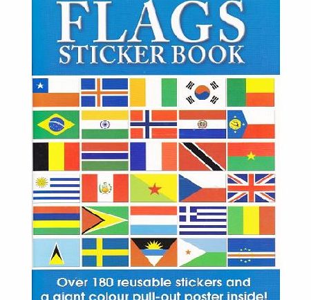 Alligator Books Flags of the World Sticker Book and World Poster