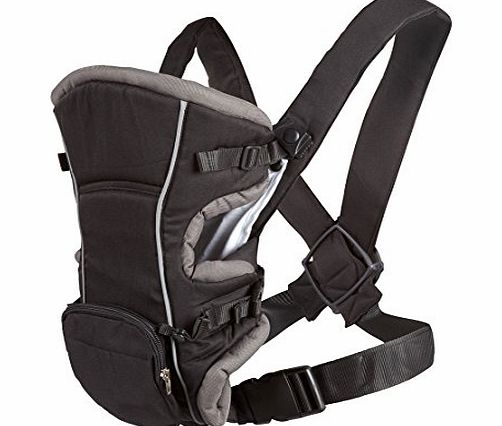 Allis Baby Baggage Baby Carrier Backpack 3 Ways, Grey/ Black
