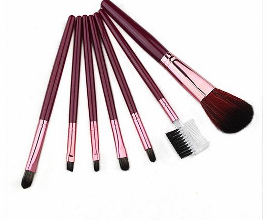 7 Pcs Make Up Makeup Cosmetic Brushes Set Kit/Case New For Eye Shadow, Blush, Eyeliner and more