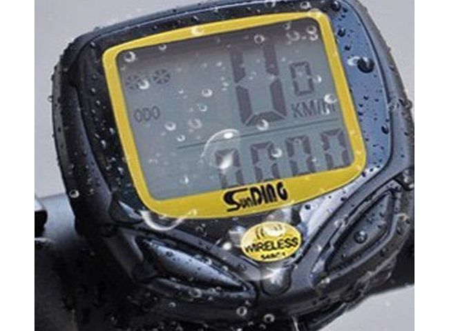 Wireless Waterproof LCD Bike Computer Odometer Speedometer - Multi Function: Speed Comparator & Average Speed & Maximum Speed & Relative Speed & Riding Time & R