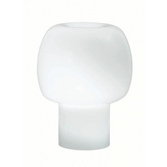 Mush Small White Glass Table Lamp