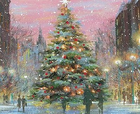 Almanac Gallery Charity Christmas Cards (ALM5189) In Aid Of The National Autistic Society - The City Tree - Pack Of 8 Cards