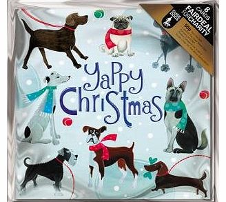 Almanac Gallery Charity Christmas Cards (ALM7427) In Aid Of Guide Dogs - Yappy Christmas - Pack of 8 Cards