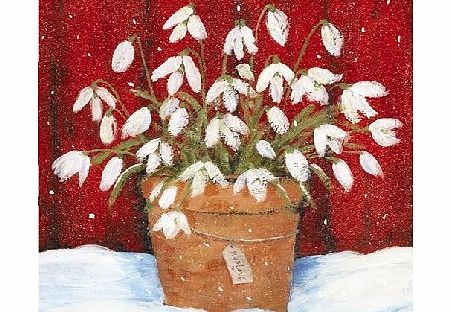 Almanac Gallery Charity Christmas Cards (ALM7441) In Aid Of Home Farm Trust - Snowdrops - Pack of 8 Cards