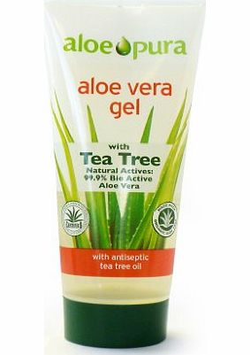 Aloe Pura Aloe Vera Gel with Tea Tree Oil, 200ml