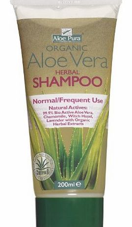 Aloe Pura Organic Aloe Vera Herbal Shampoo for Normal/ Frequent Use 200 ml