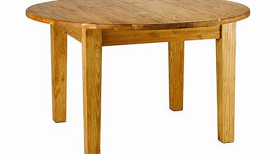 Farmer Solid Pine Round Extending Dining Table