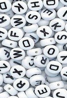 Alphabet Beads 400pk White Alphabet Beads