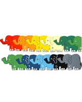 Elephant Number Row Jigsaw Puzzle - learn to