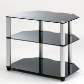 Alphason AD3/515LCDPB glass stand with silver