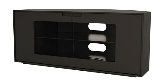 Alphason Design First Alphason Contour Satin Black TV Cabinet