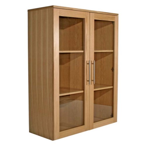 Alphason Designs Ltd Alphason Designs Oakwood Wide Glazed Bookcase