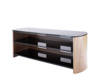 Alphason Finewoods Light Oak 3 Tier LCD TV Stand With Black Glass Top for up 60 TVs