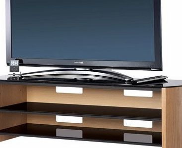 Alphason Light Oak Real Wood Veneer TV Stand for screens up to 60 inch
