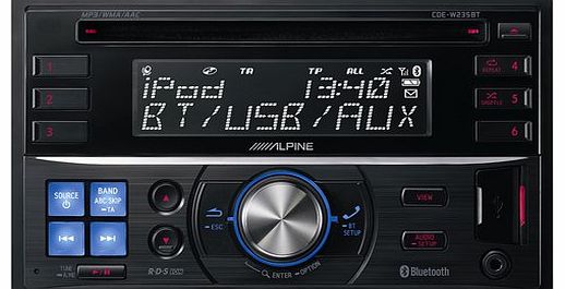 CDE-W235BT In-Dash Double DIN CD/MP3/USB Car Stereo Receiver w/ Blueto.