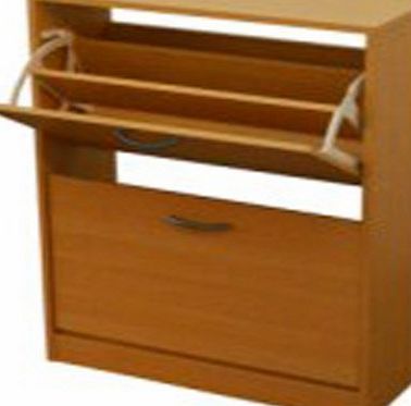 Alsapan GRADE A2 - Meuble 2 Tier Shoe Cabinet in Beech