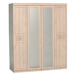 Alstons - Lattice 4 Door Wardrobe with 2 Mirrors