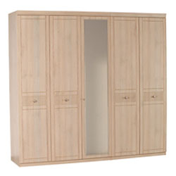 Alstons - Lattice 5 Door Wardrobe with Mirror