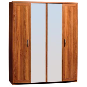 Alstons Dusk 4 door wardrobe with 2 mirror doors