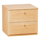 Piani 2 drawer pedestal chest of drawers