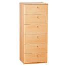 Alstons Piani 6 drawer narrow chest of drawers