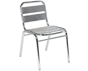 Aluminium bistro side chair single