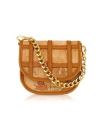 Alviero Martini 1a Prima Classe - Geo Tartan Clutch w/Chain and