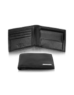 1a Prima Classe - Men` Black Leather Billfold Wallet