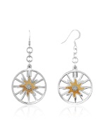 1a Prima Classe - Wheel and Geo Sun Drop Earrings