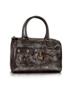 Alviero Martini 1a Prima Classe Fjords - Stamped Leather Handbag