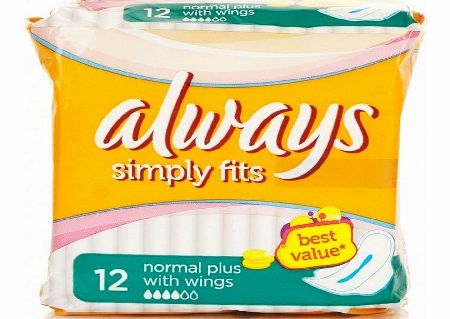 Always Ultra Simply Fits Normal Wings