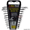 Am-Tech 11 Piece Combination Spanner Set With Rack