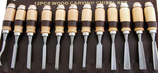 Am-Tech Wood Carving Chisel Set (12 Pieces)
