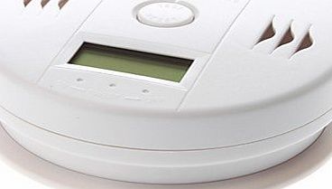 AMA Home Office Security Carbon Monoxide Alarm Smoke Detector with LCD Screen
